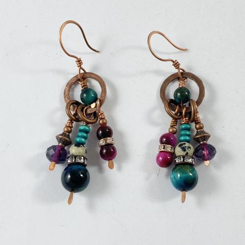 Colorful earrings by Vicki Davis