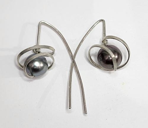 Tahitian Pearl Earrings by Fred Tate