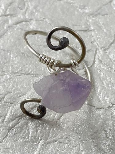 Raw amethyst ring by Vicki Davis