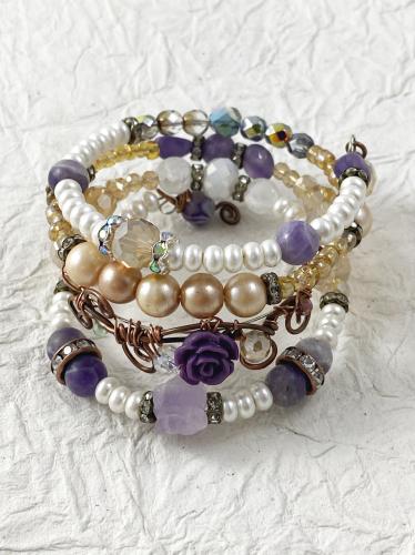 Purple Wrap Bracelet by Vicki Davis