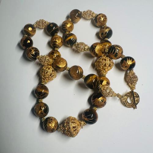 Gold Etched Tiger's Eye by Martha Boles