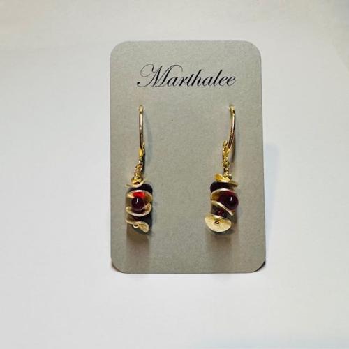 Lampwork disc earrings by Martha Boles