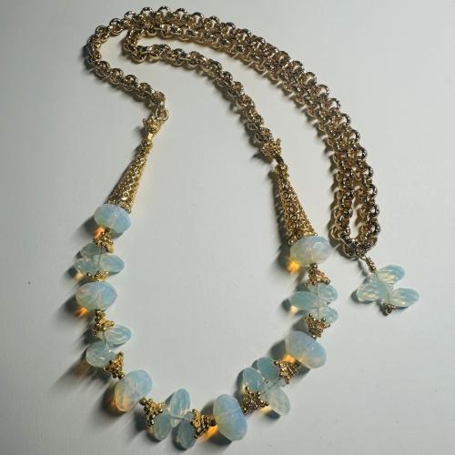 Opalite & bronze necklace by Martha Boles