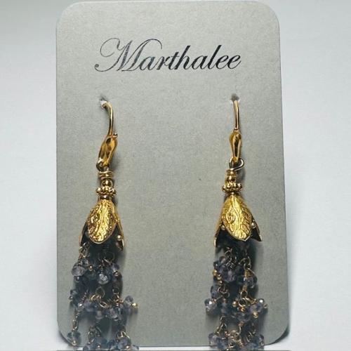 Amethyse & vermeil earrings by Martha Boles