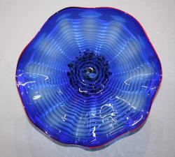 Bright Blue With Red Rim Spinner by Ron and Chris Marrs
