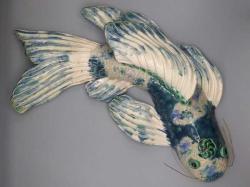 Blue Butterfly Koi by Cathy Crain
