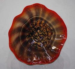Orange and Brown with Red Rim Spinner by Ron and Chris Marrs