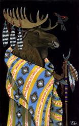 Tribal Council member: Moose by Elizabeth Dryden Prints