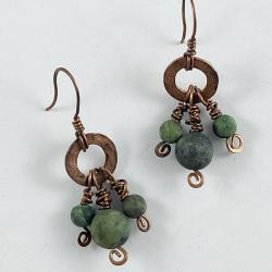 African turquoise dangles by Vicki Davis