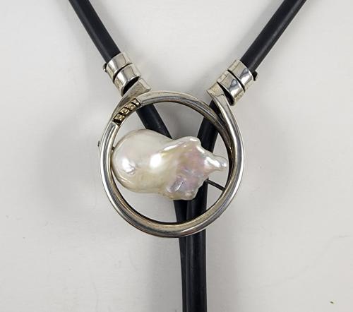 Baroque Pearl Bolo by Fred Tate
