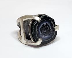 Tabasco Geode Ring Size 6 by Fred Tate