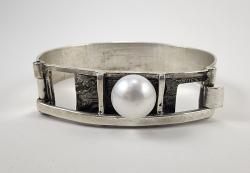 Baroque Peral and Silver Bracelet by Fred Tate
