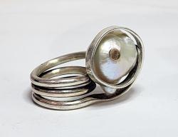 Baroque Pearl Ring Size 8 by Fred Tate