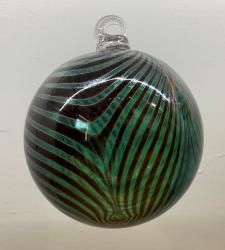 Black and Green Swirl Orb by Ron and Chris Marrs