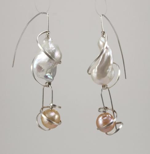 Baroque Pearl Drop Earrings by Fred Tate