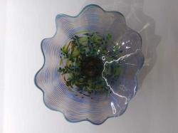 Blue and Green Speckles with Blue Rim Spinner by Ron%20and%20Chris%20Marrs
