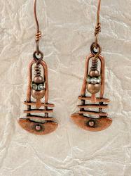 Copper earrings by Vicki Davis