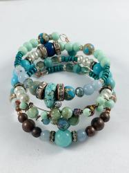 Blue wrap bracelet by Vicki Davis