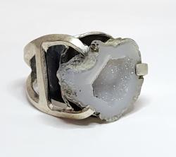 Tabasco Geode Ring Size 7 by Fred Tate