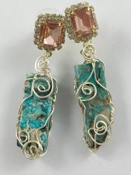 Copper Fan Earrings by Vicki Davis