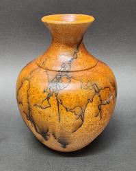 Burnt-Orange Horsehair Vase by Silas Bradley