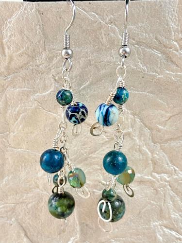 Chain earrings by Vicki Davis