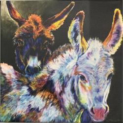 Donkey 2 Donkey 8x8 by Sharon Markwardt's Prints