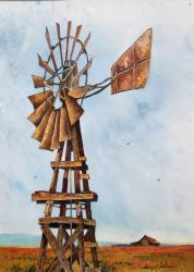 Rusty Windmill by Barry L. Selman