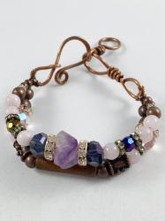 Purple double strand bracelet by Vicki Davis